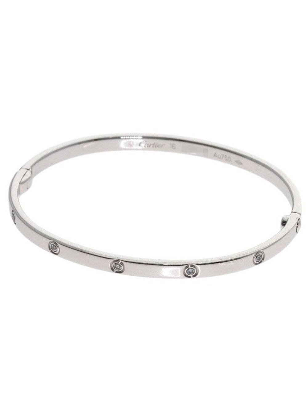 Cartier Love Bracelet SM Full Diamond 16 Driver 18k White Gold